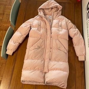 SuperDry 2019 Below Knee Light Pink Winter Coat
